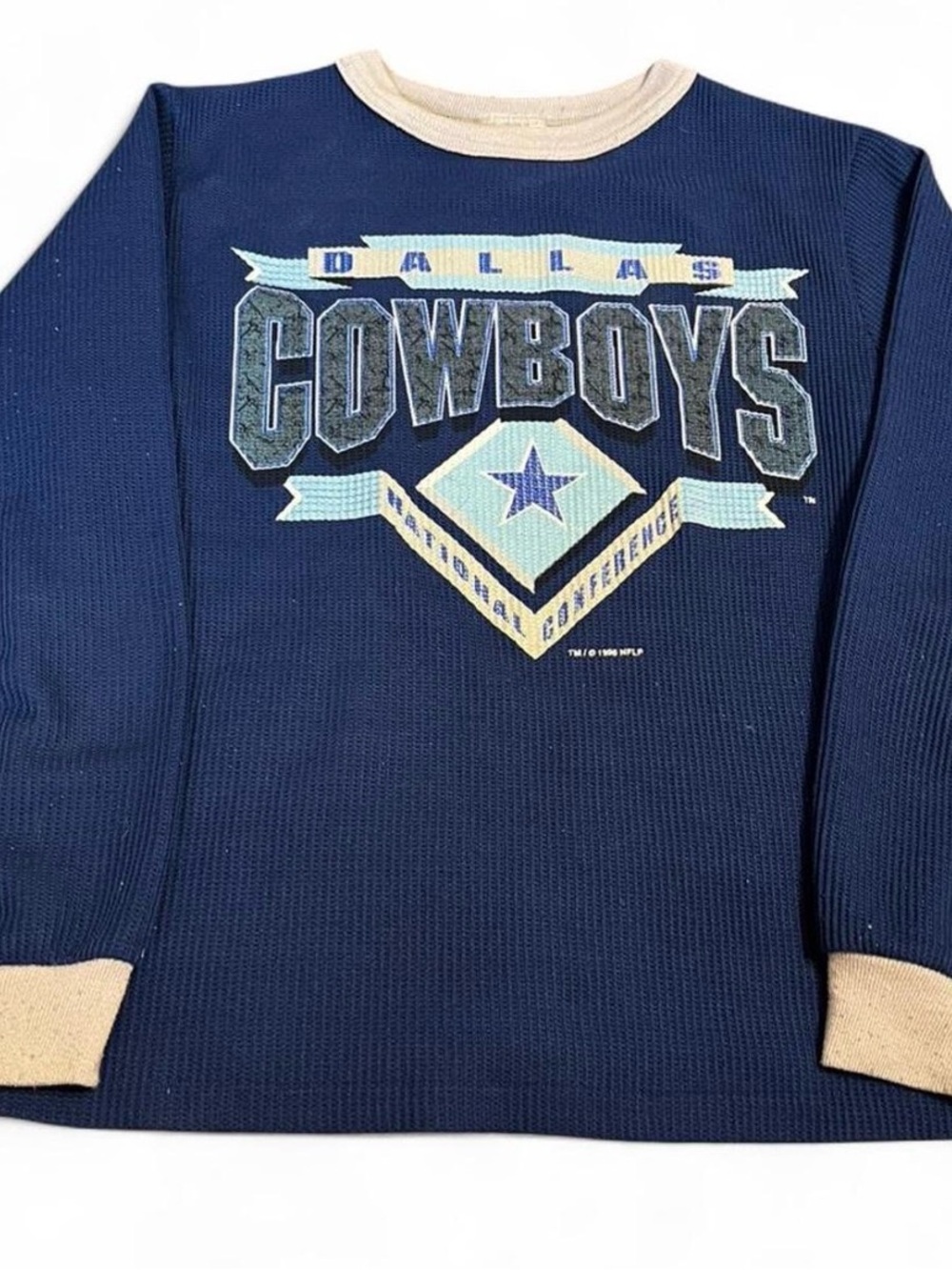 Women’s Vintage 1995 NFL Dallas Cowboys Long Sleeve Logo Shirt Size S
